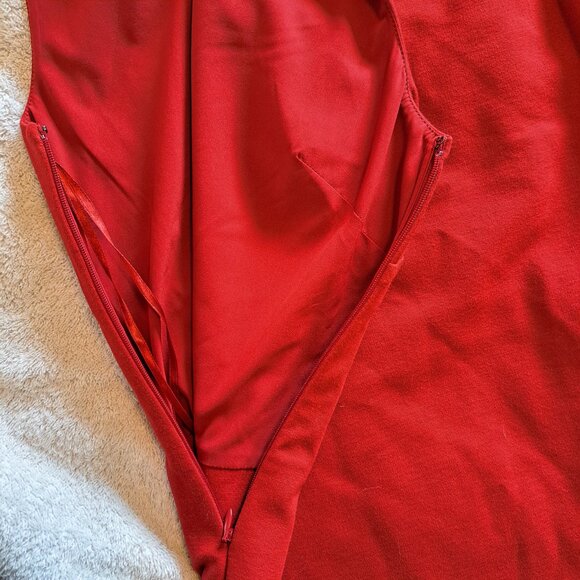 Diane Von Furstenberg Jenn Red Sleeveless Shift Dress Size 6 - Picture 7 of 7